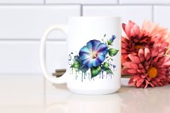 Glass Morning Glory with Metallic Insertions | Watercolor Product Image 2