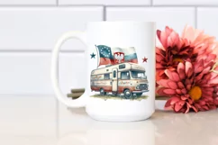 Colorful Vintage RV Stars Clipart Product Image 2