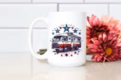 Colorful Vintage RV Stars Clipart Product Image 2