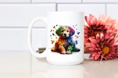 Vibrant Abstract Flower Puppy PNG Product Image 2