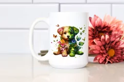 Vibrant Abstract Flower Puppy PNG Product Image 2