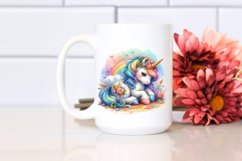 Baby Unicorn Playing Hide and Seek, Colorful PNG Product Image 2