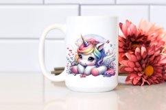 Baby Unicorn Playing Hide and Seek, Colorful PNG Product Image 2