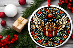 Round Christmass Ornament PNG Product Image 2