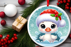 Round Christmass Ornament PNG Product Image 2