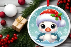 Round Christmas Ornament Sublimation|Clipart Product Image 2