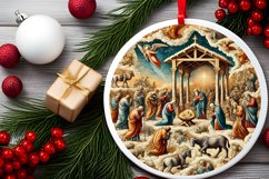 Round Christmas Ornament Sublimation|Clipart Product Image 2