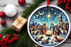 Round Christmas Ornament Sublimation|Clipart Product Image 2