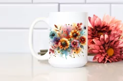 Colorful Sunflower with Gold, PNG Product Image 2