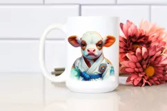 Baby Cow Martial Artist PNG Product Image 2