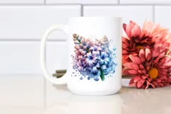 Pastel Glossy Hyacinth Watercolor Splash PNG Product Image 2
