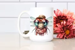 Funny Cute Dragonfly Portrait | Sublimation Clipart Product Image 2