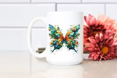 Vibrant Abstract Flower Butterfly PNG Product Image 2