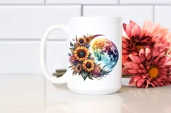 Colorful Watercolor Half Moon Clipart PNG Product Image 2