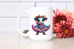 Baby Cow in Square Dancer&#039;s Outfit, Colorful PNG Product Image 2