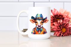 Baby Cow in Square Dancer&#039;s Outfit, Colorful PNG Product Image 2