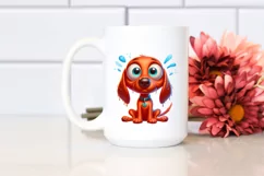 Crazy Vizsla Cartoon Funny Clipart Product Image 2