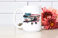 Watercolor Vintage Dirty Biplane | Sublimation Clipart Product Image 2