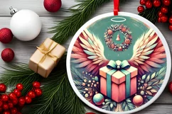 Round Christmas Ornament Sublimation|Clipart Product Image 2