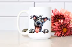 Funny Great Dane Watercolor Wrestling Clipart Product Image 2