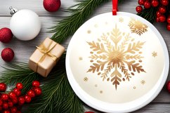 Round Christmas Ornament Sublimation|Clipart Product Image 2