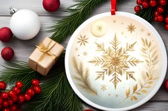 Round Christmas Ornament Sublimation|Clipart Product Image 2