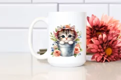 Cute Baby Cat Watercolor PNG Product Image 2