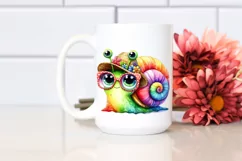 Colorful Layered Baby Snail Watercolor Splash Product Image 2