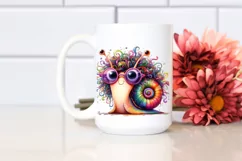 Summer Hair Eyes Snail Sublimation Clipart Product Image 2