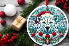 Round Christmas Ornament Sublimation|Clipart Product Image 1