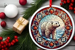 Round Christmas Ornament Sublimation|Clipart Product Image 1