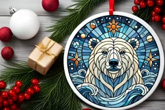 Round Christmas Ornament Sublimation|Clipart Product Image 1