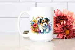 Colorful Baby Dog Sublimation Clipart Product Image 2