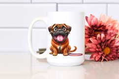 Funny Bullmastiff Watercolor Clipart Product Image 2