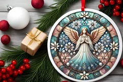 Round Christmas Ornament Sublimation|Clipart Product Image 1
