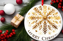 Round Christmass Ornament PNG Product Image 2
