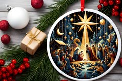 Round Christmas Ornament Sublimation|Clipart Product Image 2