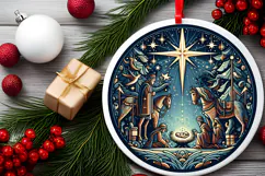 Round Christmass Ornament PNG Product Image 2
