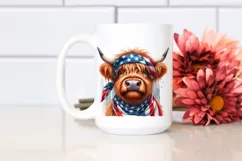 Watercolor Highland Cow Portrait Clipart Product Image 2