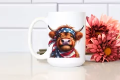 Watercolor Highland Cow Portrait Clipart Product Image 2
