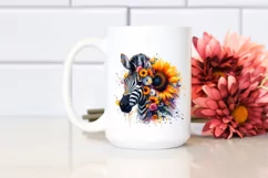 zebra made of flowers PNG Product Image 2