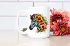 zebra made of flowers PNG Product Image 2