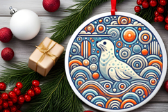 Round Christmass Ornament PNG Product Image 2