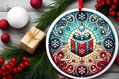 Round Christmas Ornament Sublimation|Clipart Product Image 2