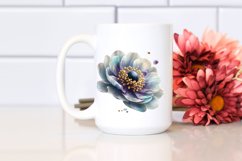 Anemone with Golden Insertions Watercolor Product Image 2