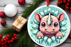 Round Christmass Ornament PNG Product Image 2