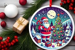 Round Christmas Ornament Sublimation|Clipart Product Image 2