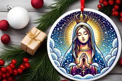 Round Christmass Ornament PNG Product Image 2