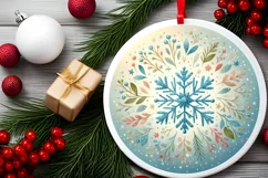 Round Christmas Ornament Sublimation|Clipart Product Image 2