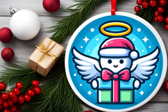 Round Christmass Ornament PNG Product Image 2